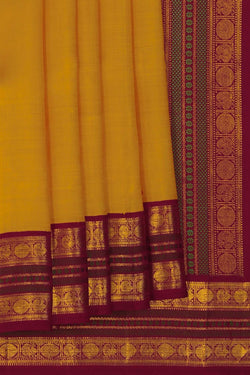 Image of Arani Silk Yellow Saree