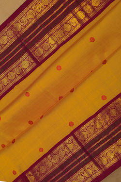 Image of Arani Silk Yellow Saree
