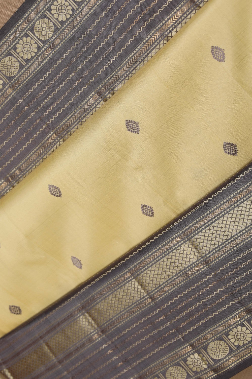 Arani Silk Cream Saree