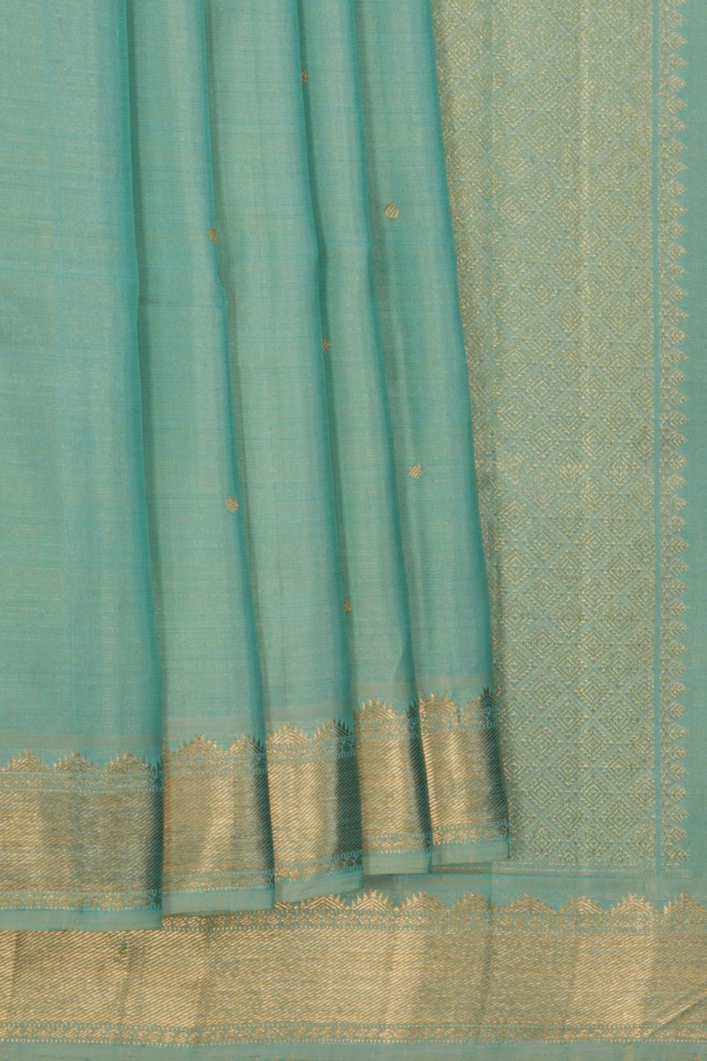 Image of Arani Silk Sea Green Saree