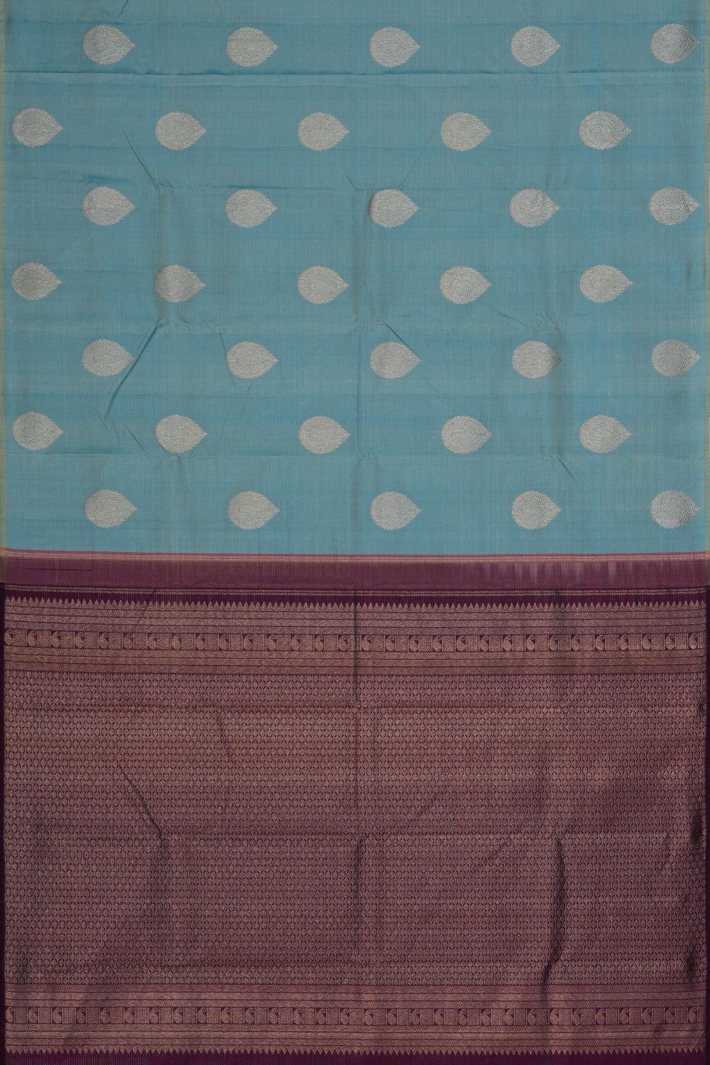 Arani Silk Ice Blue Saree