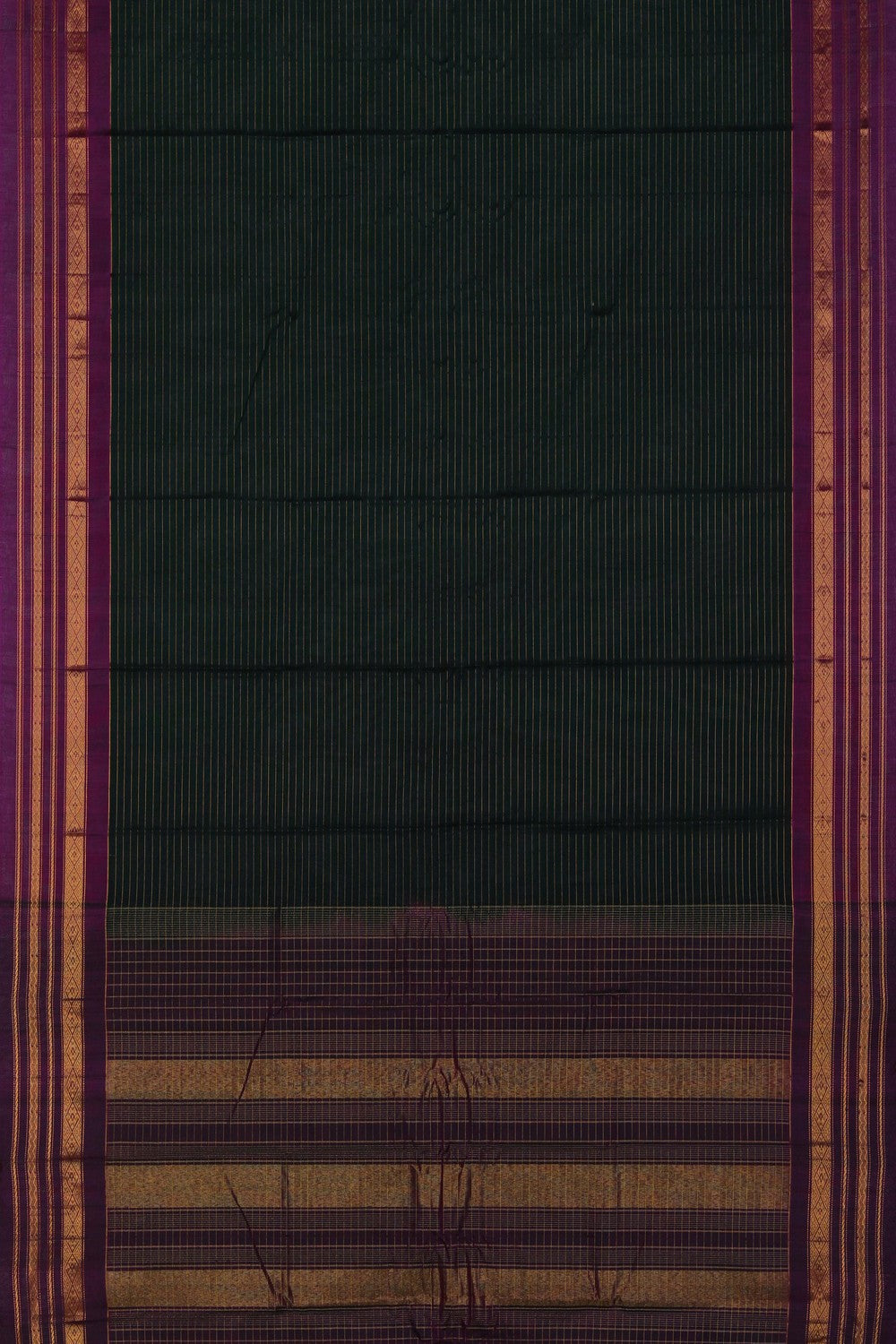 Gadwal Cotton Green Saree