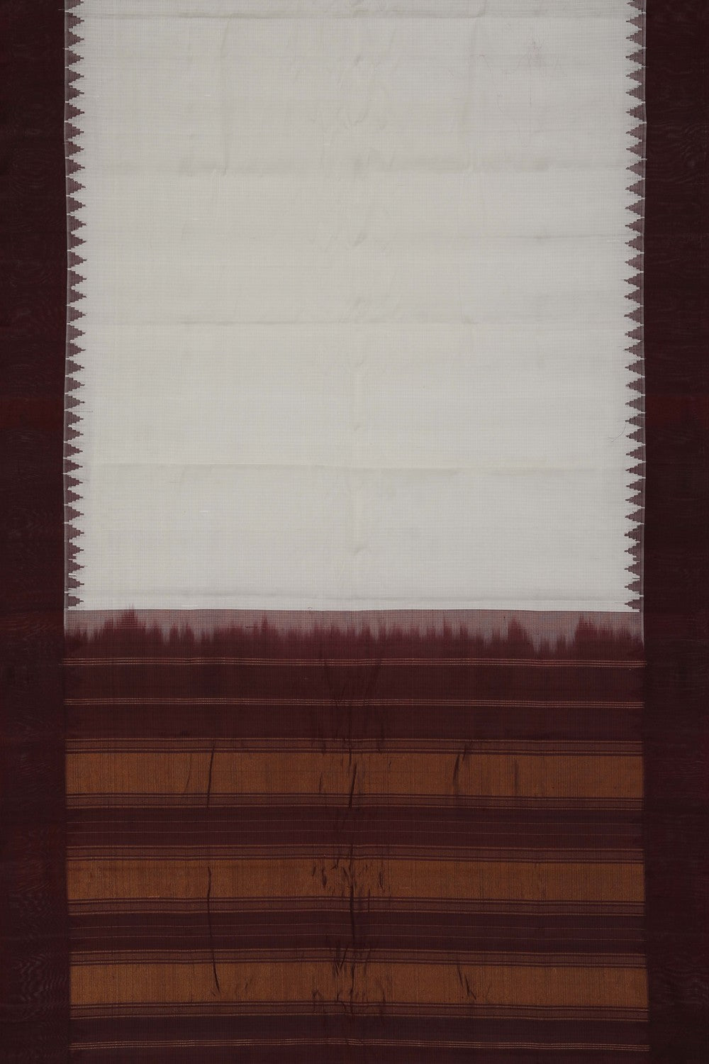 Gadwal Cotton Off-White Saree