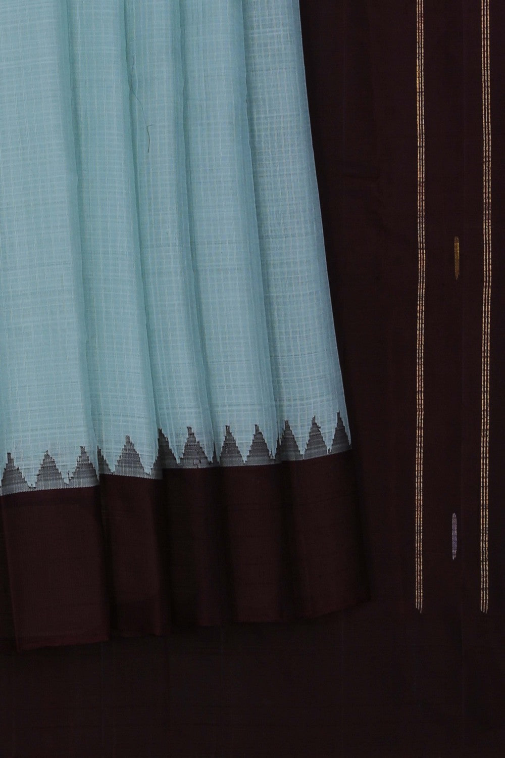 Gadwal Cotton Pastel Blue Saree