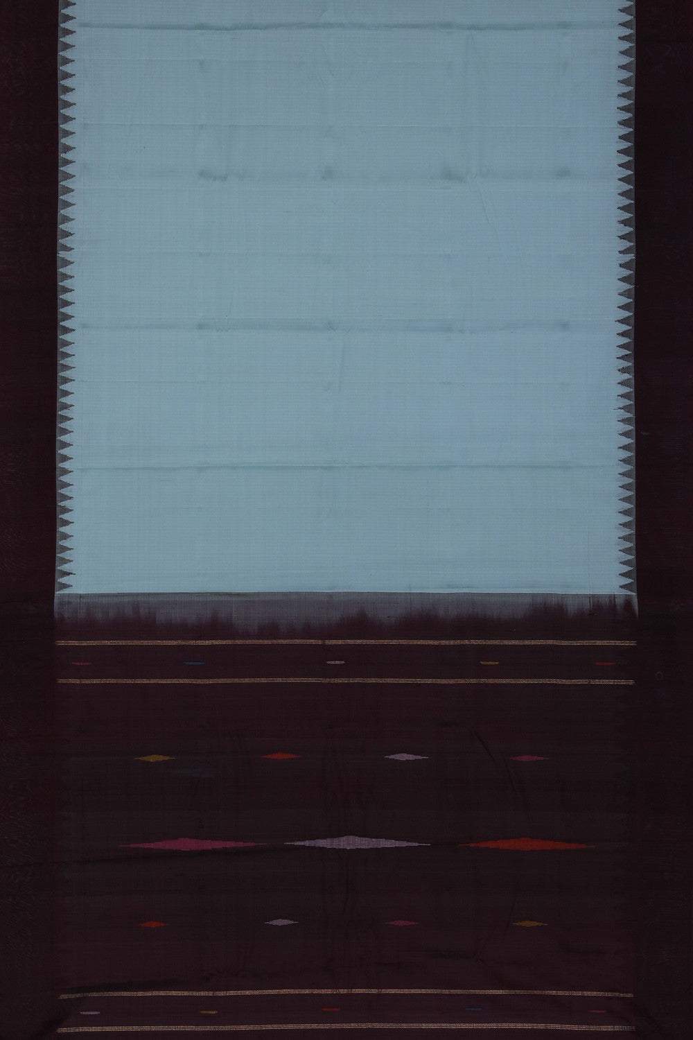 Gadwal Cotton Pastel Blue Saree