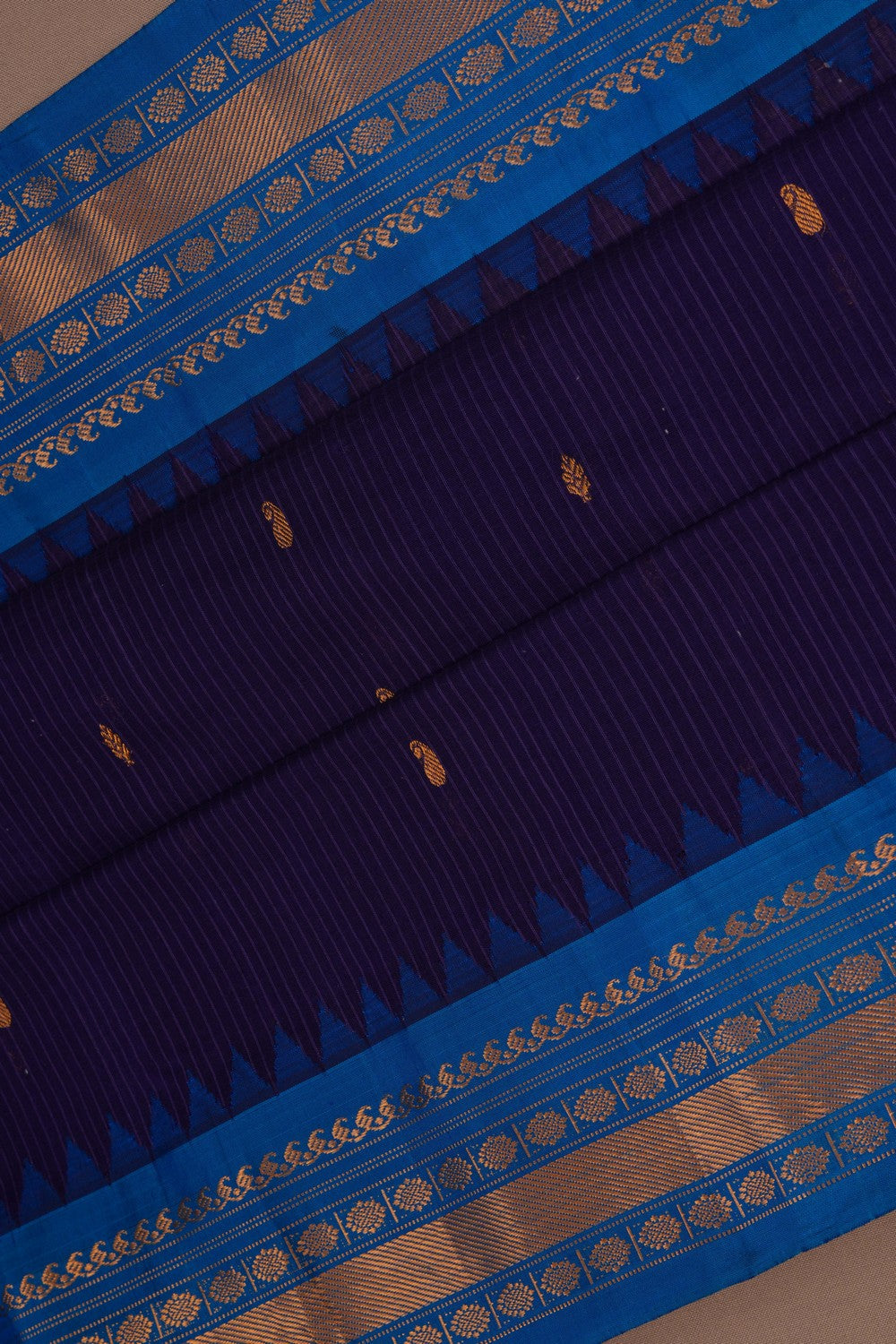 Image of Gadwal Purple Saree