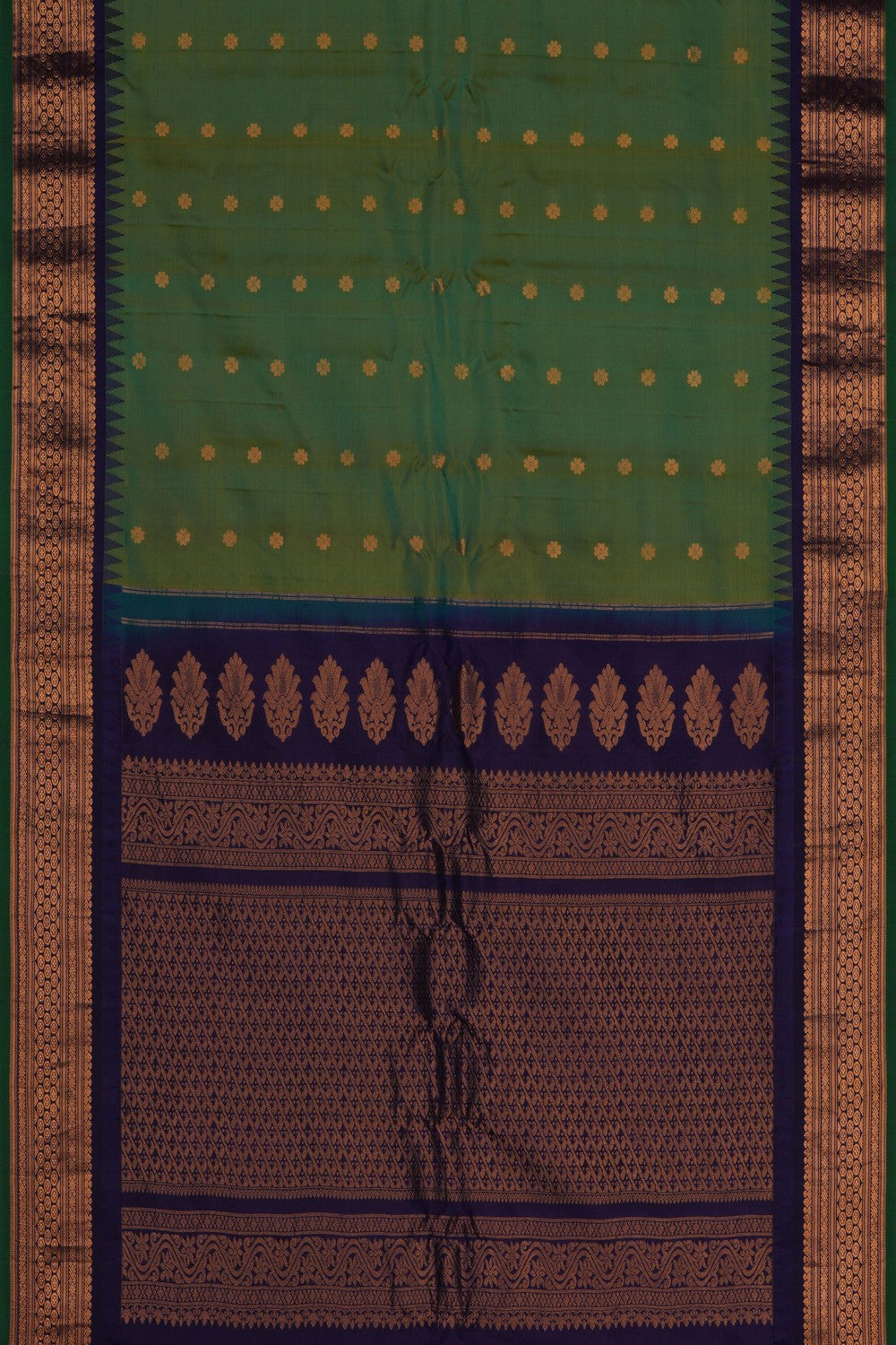 Gadwal Silk Green Saree