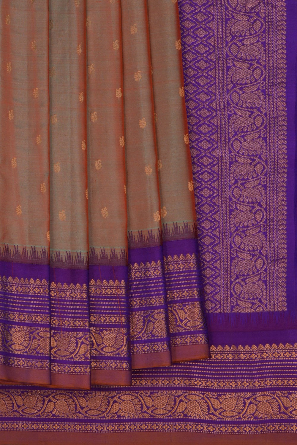 Gadwal Silk Green Saree