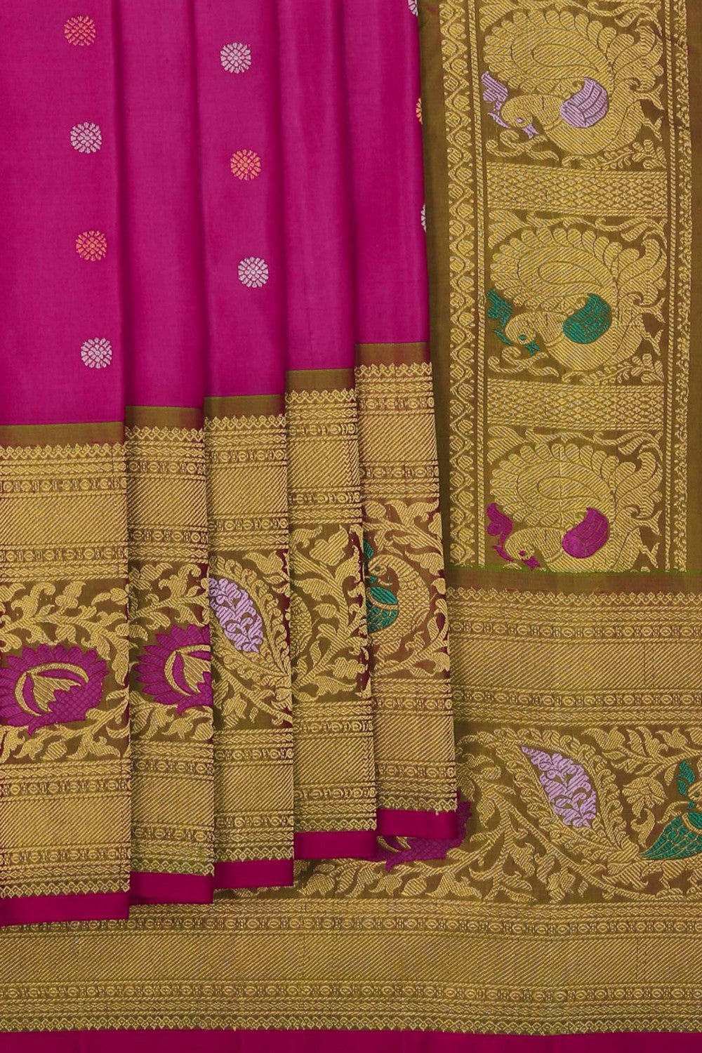 Gadwal Silk Pink Saree