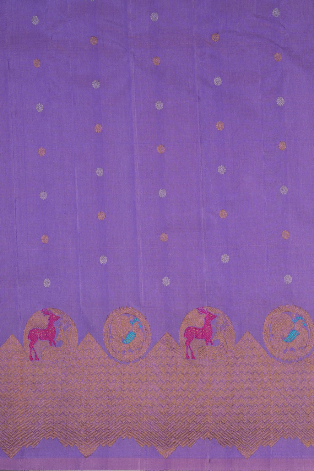 Image of Gadwal Silk Purple Saree