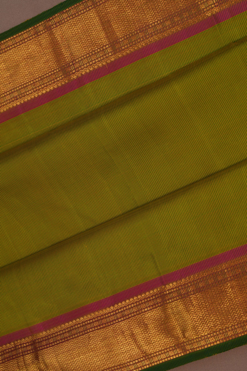 Arani Silk Kattam Green Saree