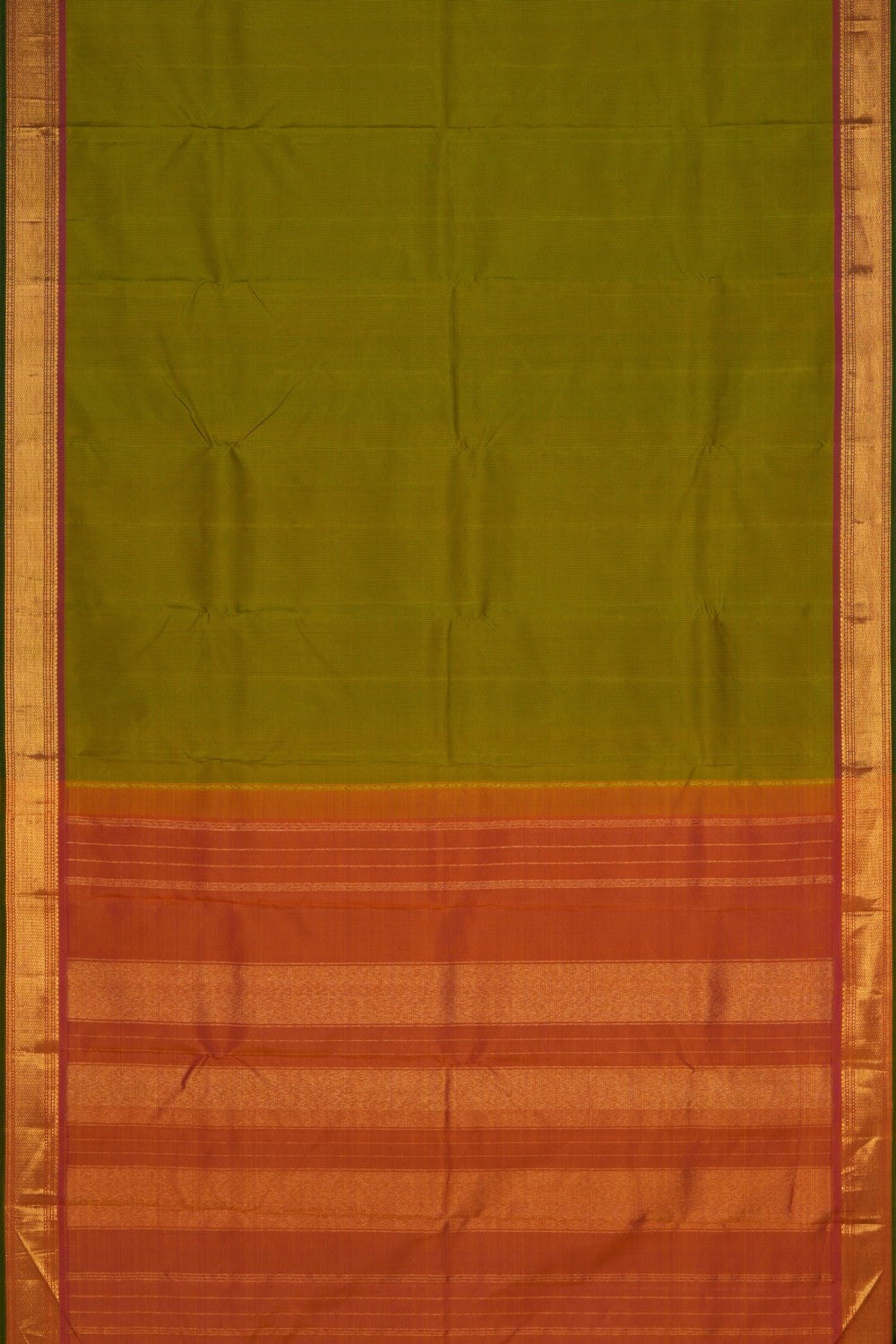 Arani Silk Kattam Green Saree