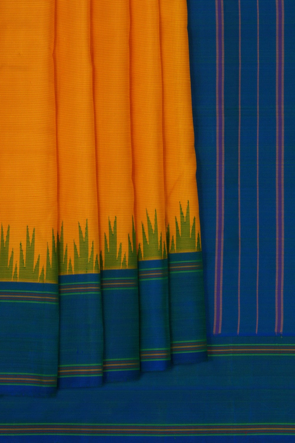 Arani Silk Kattam Yellow Saree