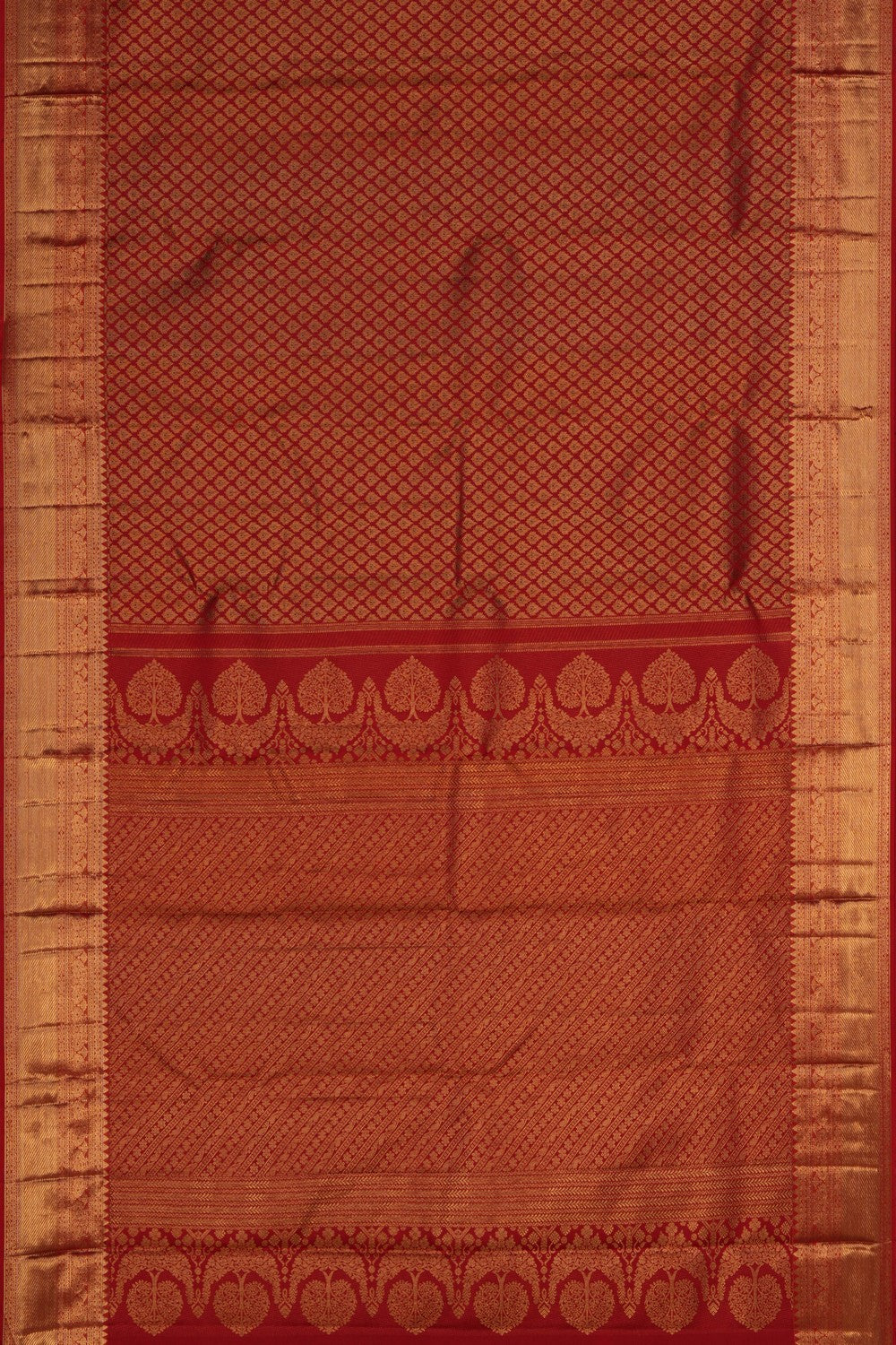 Kanchipuram Brocade Silk Red Saree