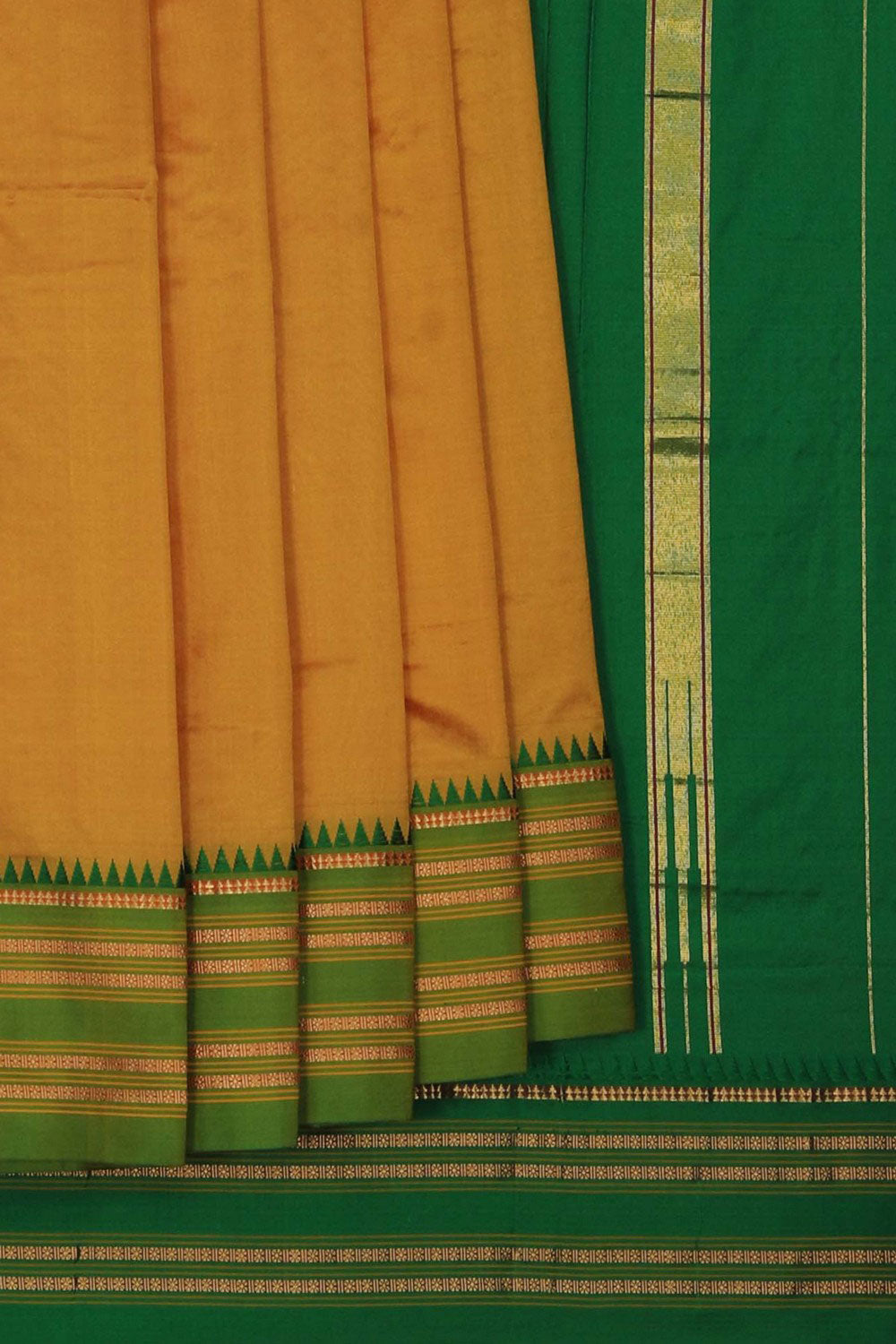Image of Narayanpet Silk Yellow Saree