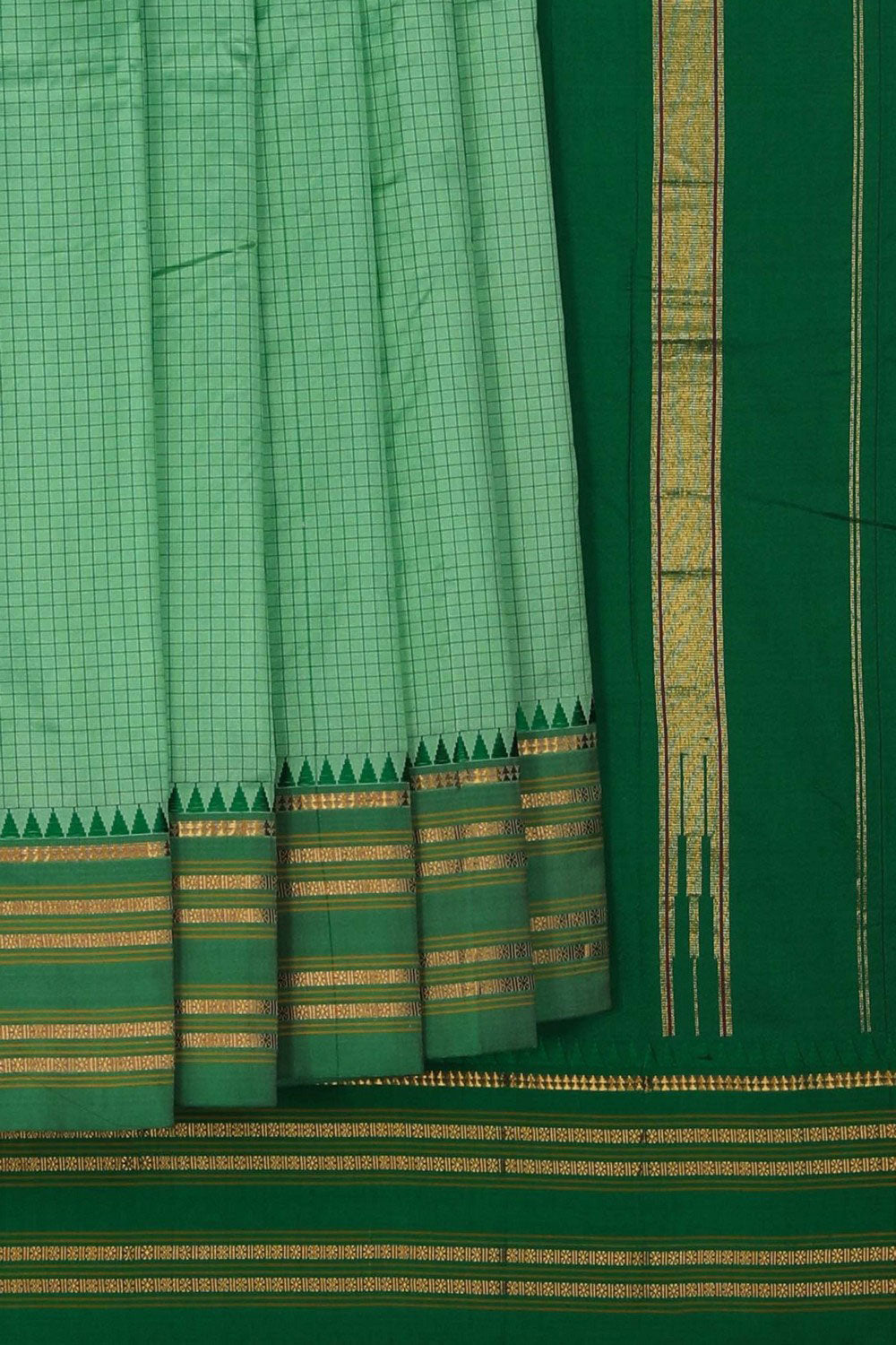 Image of Narayanpet Silk Green Saree