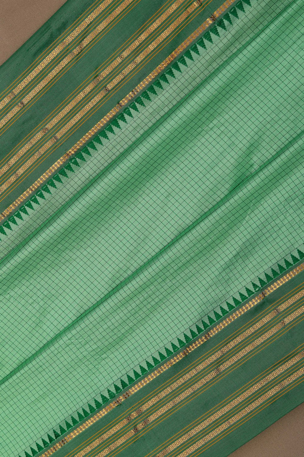 Narayanpet Silk Green Saree