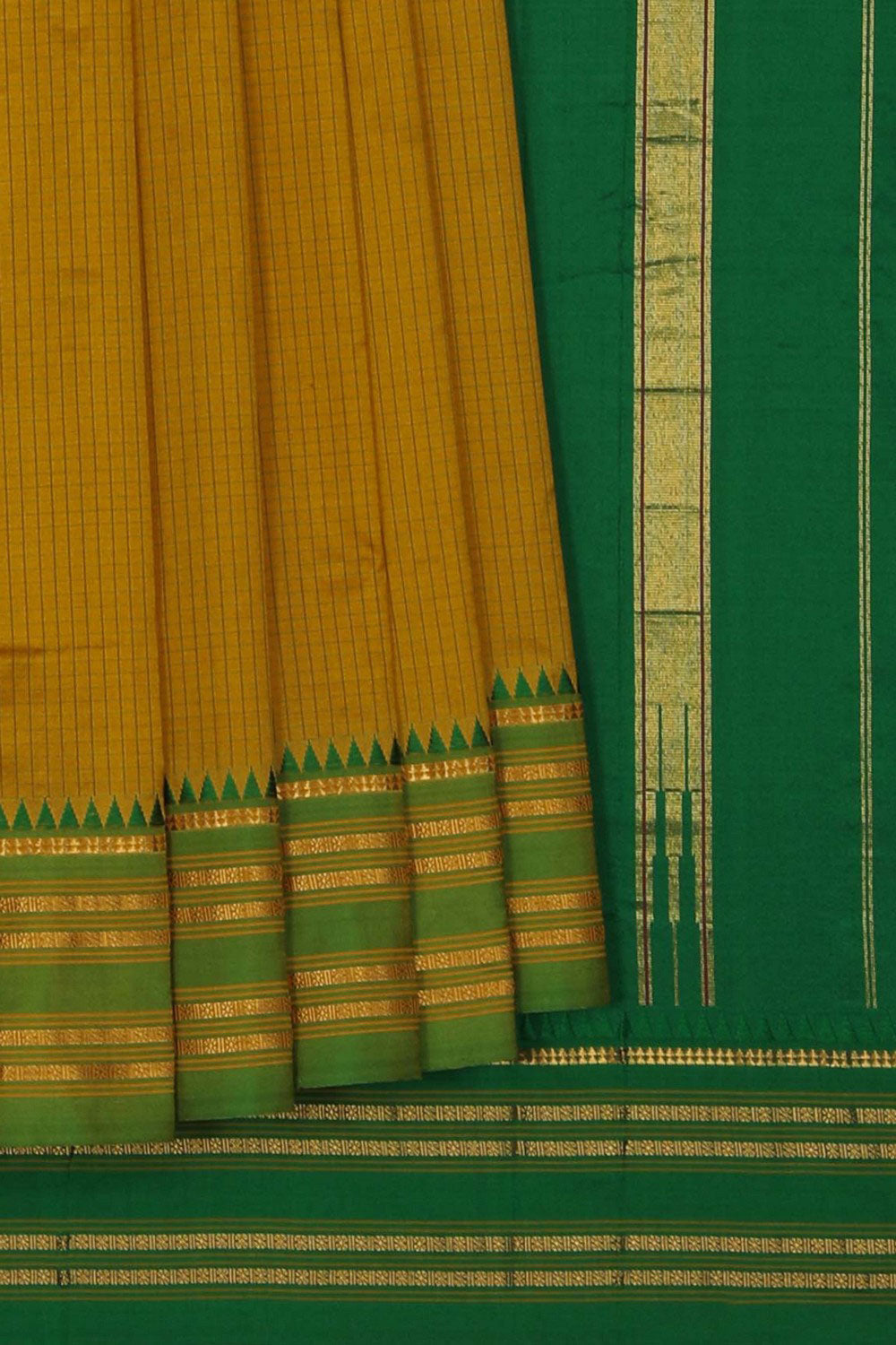 Image of Narayanpet Silk Yellow Saree