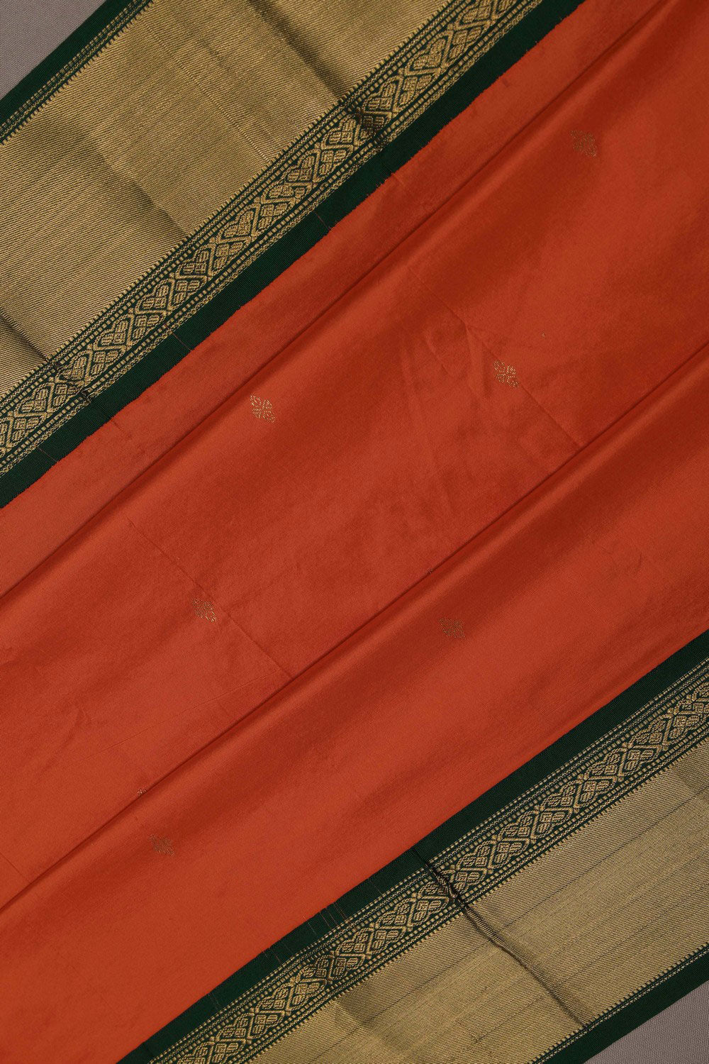 Narayanpet Silk Orange Saree