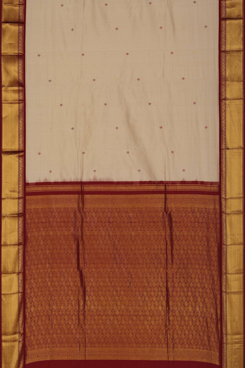Narayanpet Silk Off-White Saree