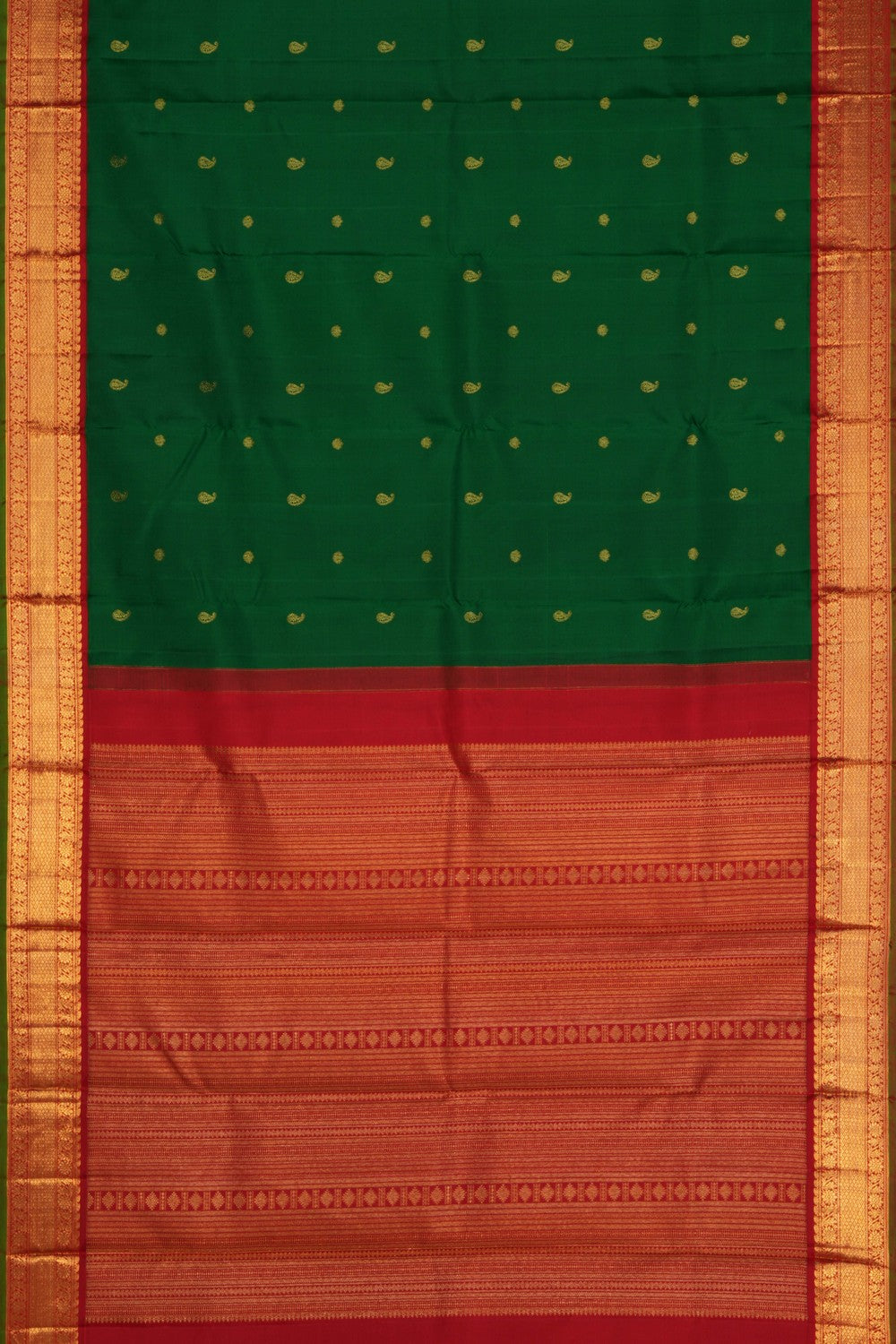 Image of Kanchipuram Silk Green Saree