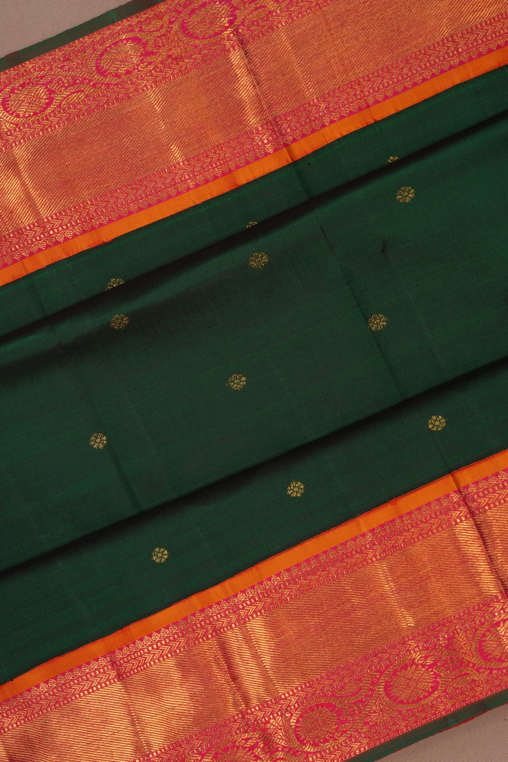 Image of Kanchipuram Silk Green Saree