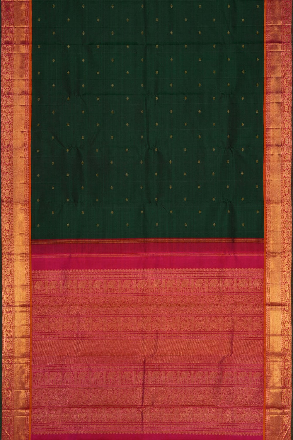 Image of Kanchipuram Silk Green Saree