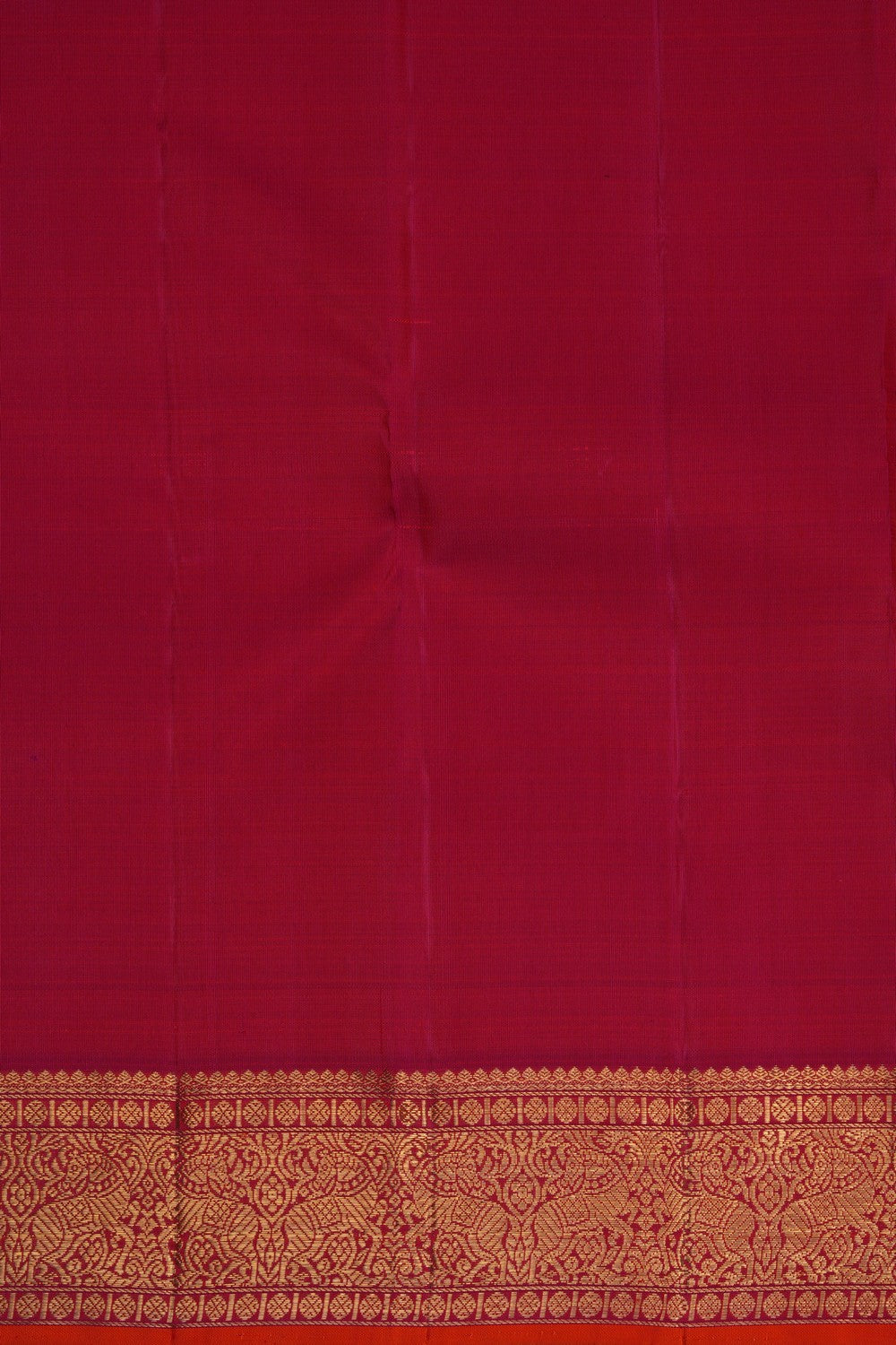 Image of Arani Silk Kattam Orange Saree