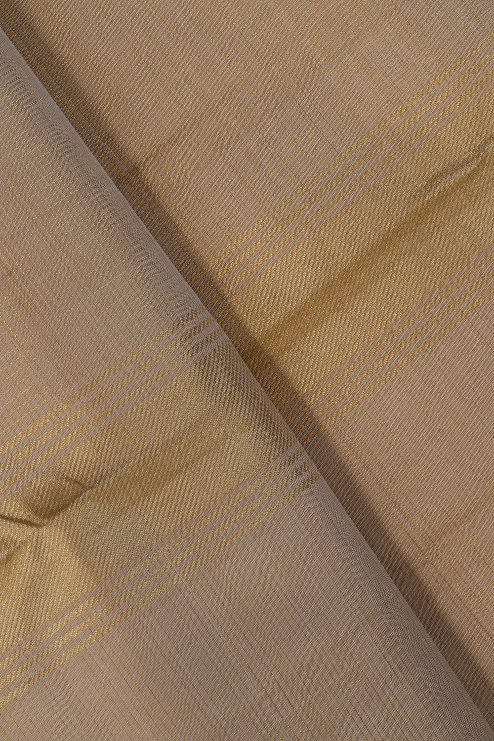 Image of Kanchipuram Silk Beige Dhoti With Kanduva (8 X 4)