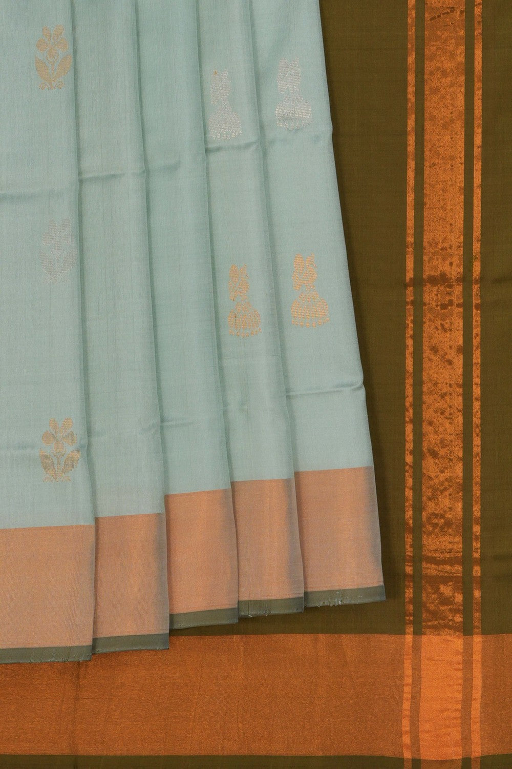 Image of Uppada Silk Sea Green Saree