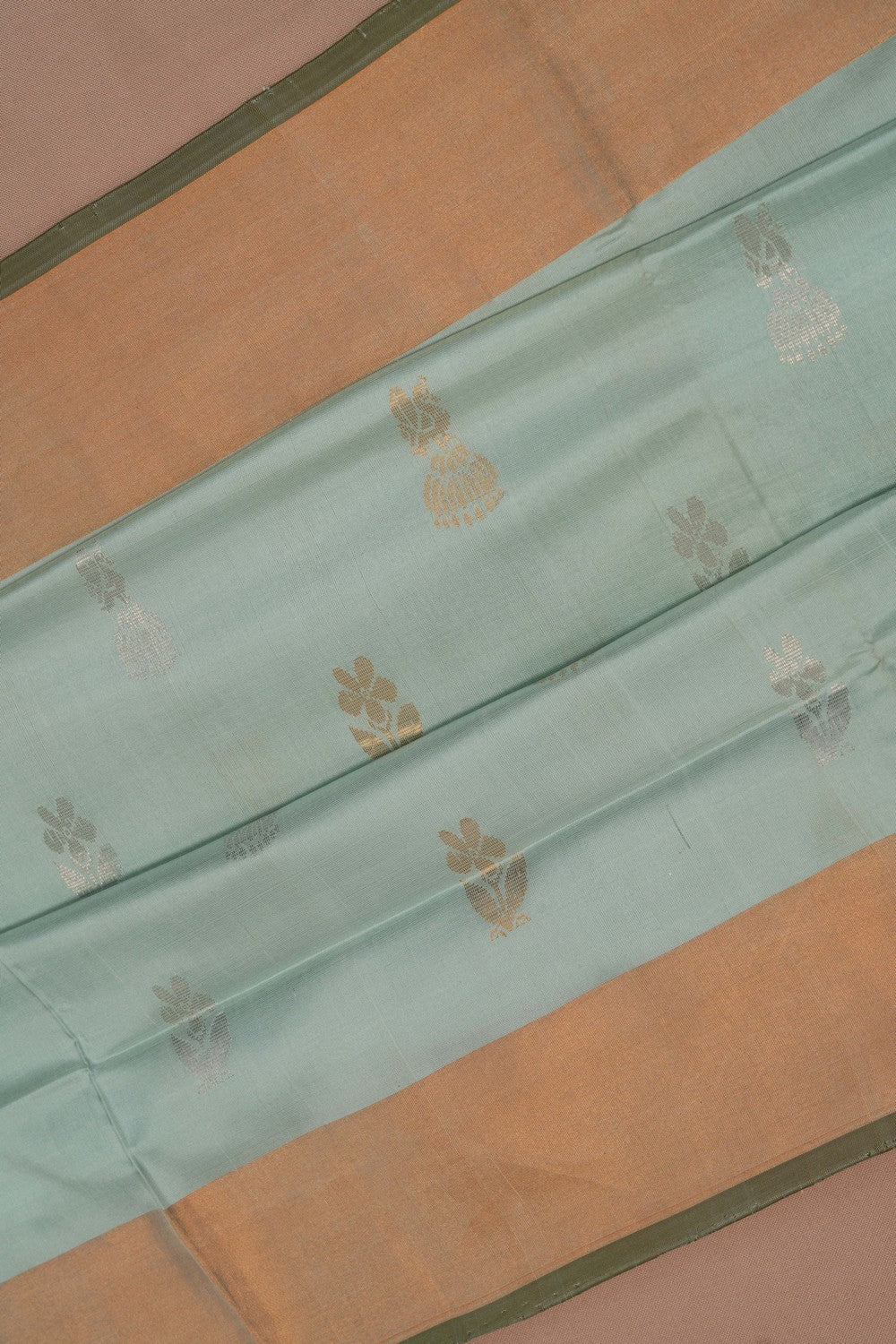 Image of Uppada Silk Sea Green Saree