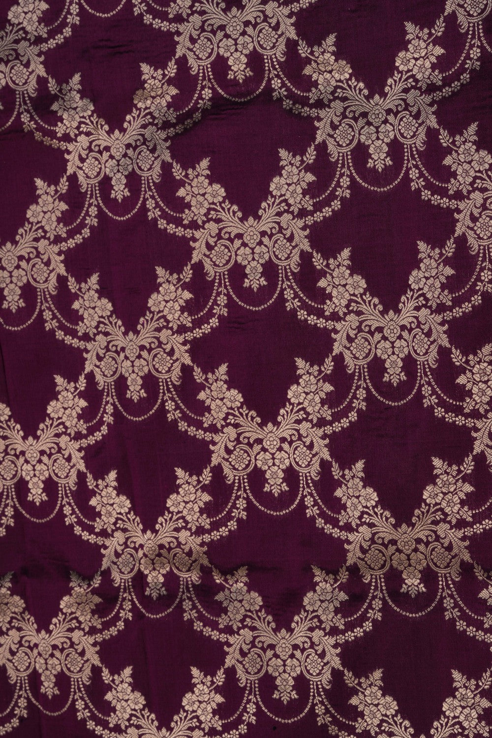 Banarasi Silk Brocade Violet Saree