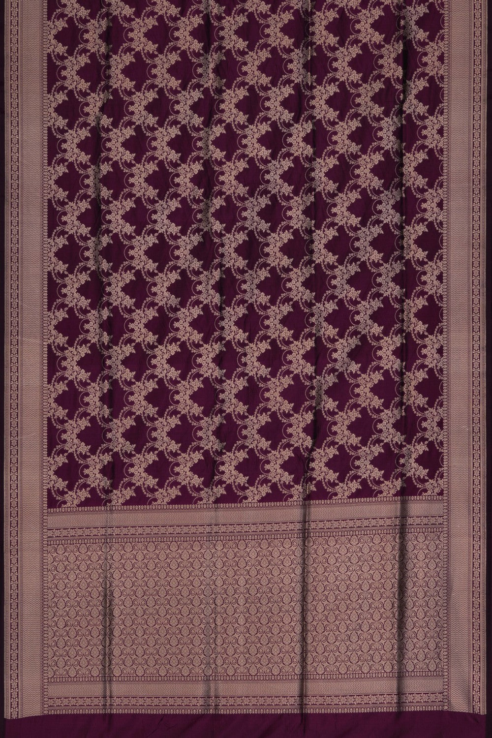 Banarasi Silk Brocade Violet Saree