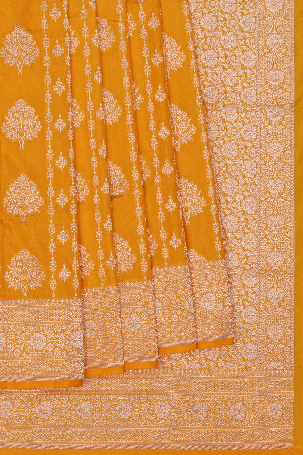 Image of Banarasi Silk Yellow Saree