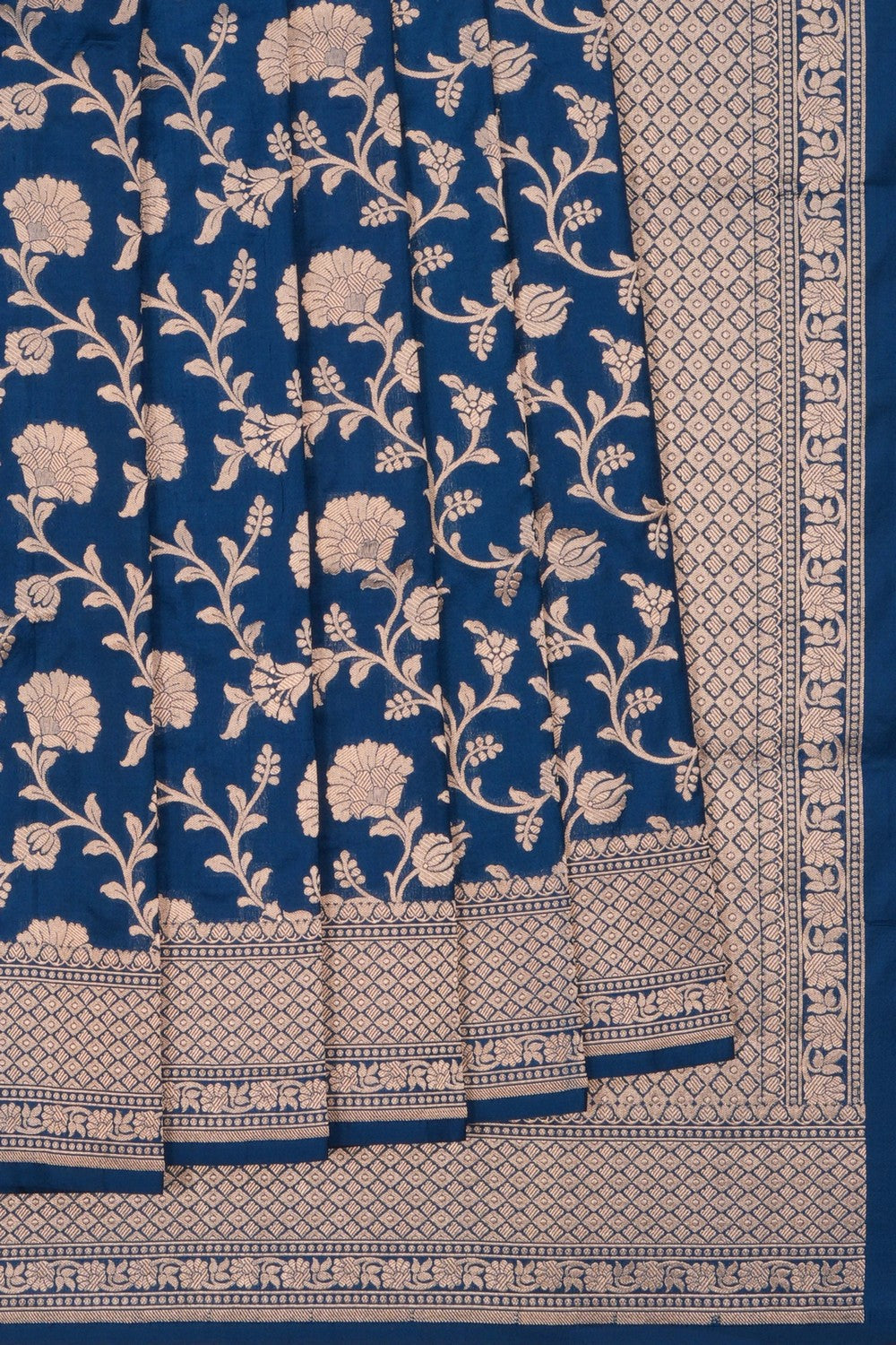 Banarasi Silk Brocade Blue Saree