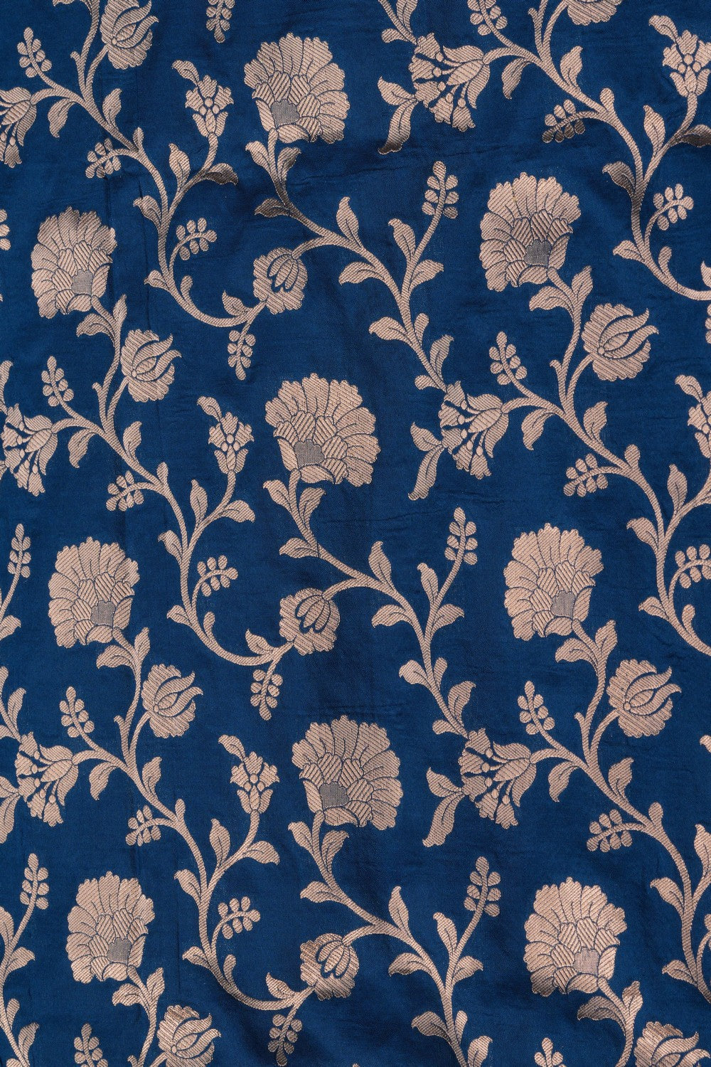 Image of Banarasi Silk Brocade Blue Saree