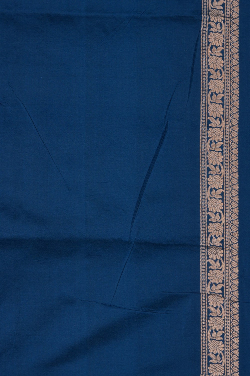 Image of Banarasi Silk Brocade Blue Saree