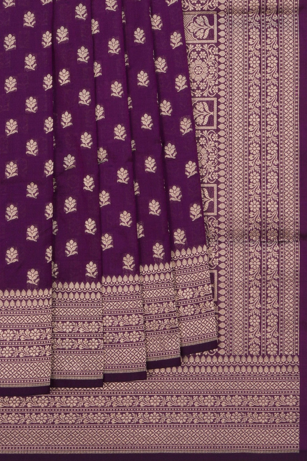Banarasi Silk Brocade Purple Saree