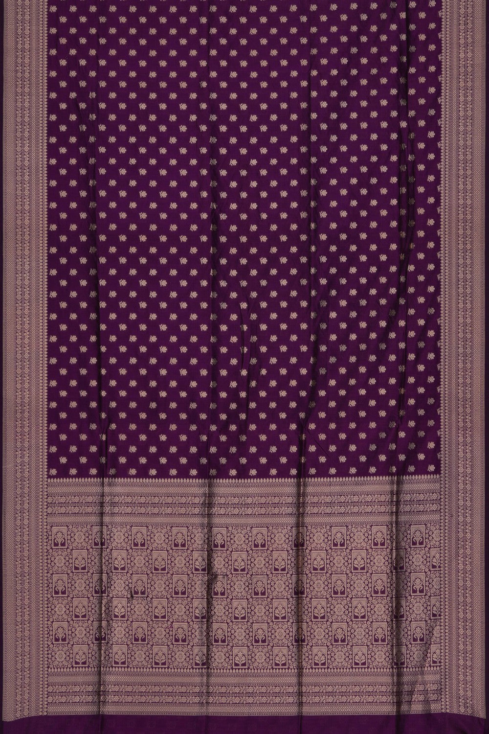 Image of Banarasi Silk Brocade Purple Saree