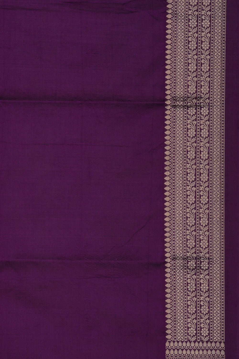 Image of Banarasi Silk Brocade Purple Saree