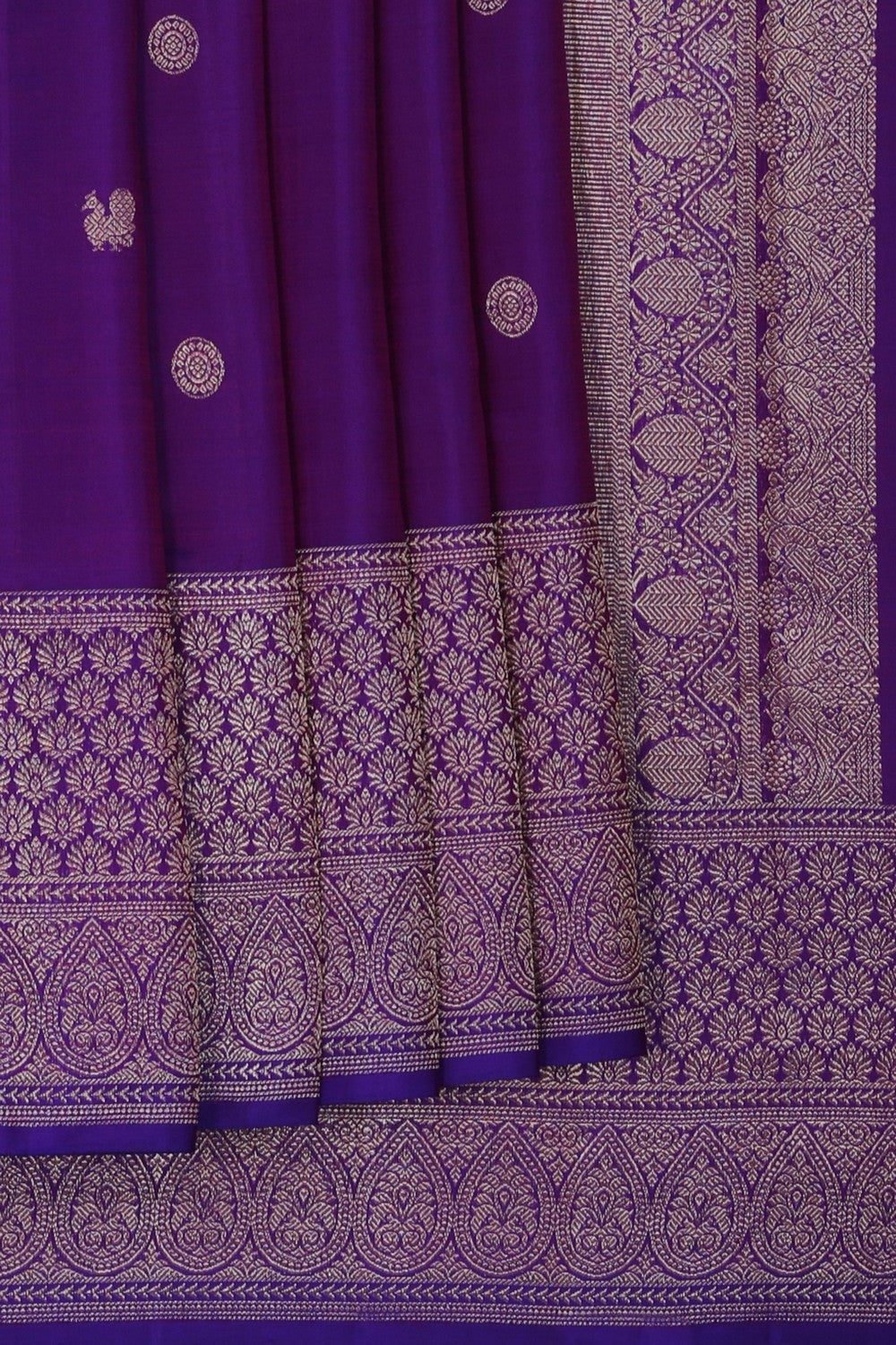 Image of Kanchipuram Silk Purple Saree