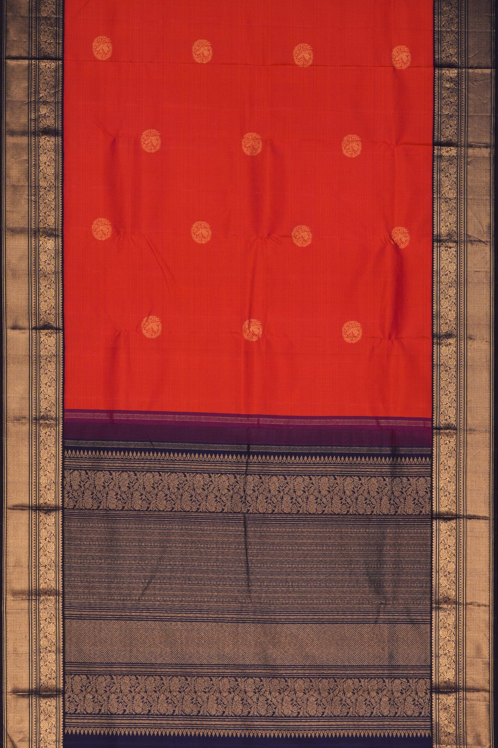 Image of Kanchipuram Fuchsia Pink Saree