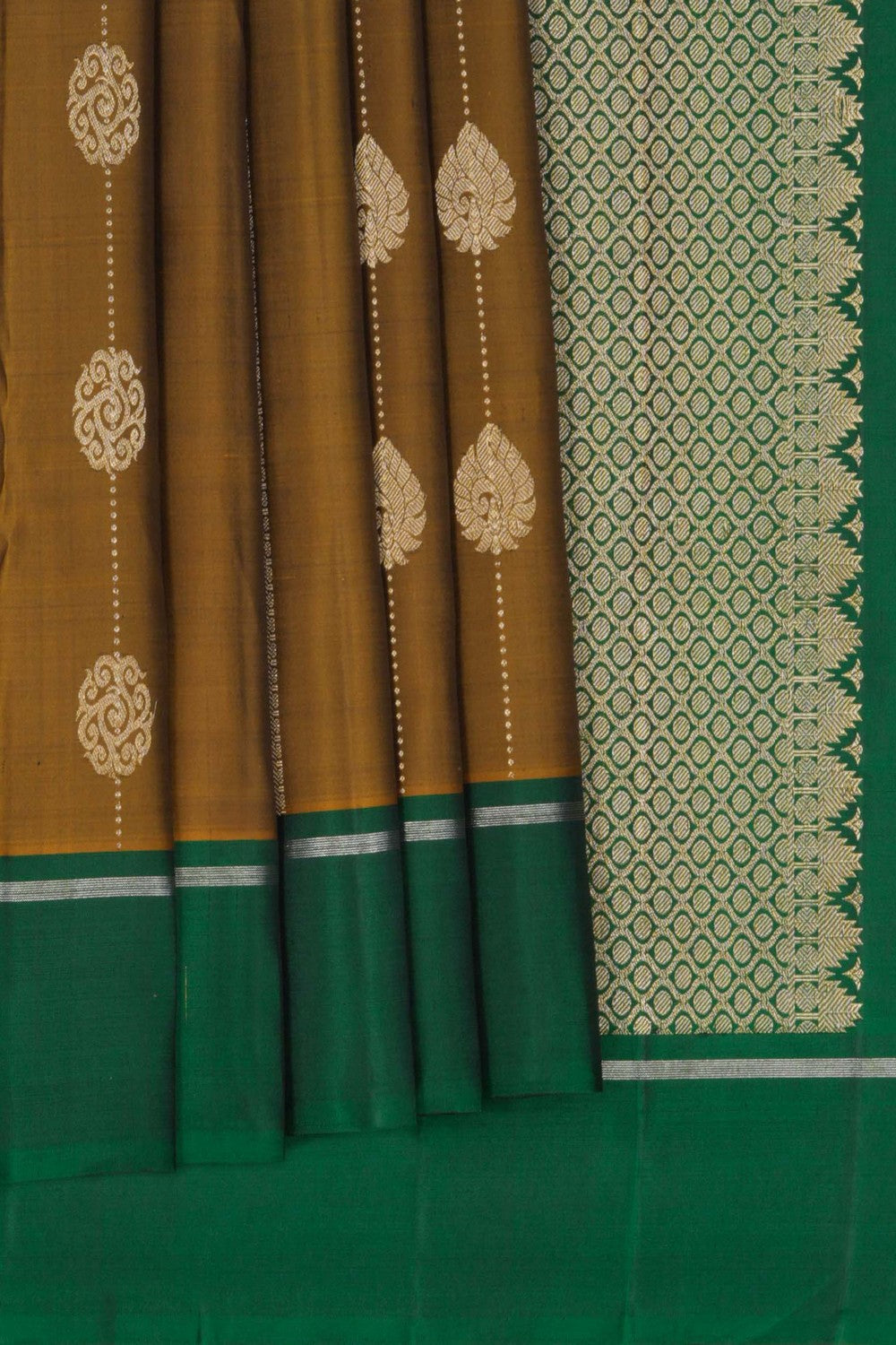 Kanchipuram Moss Brown Saree