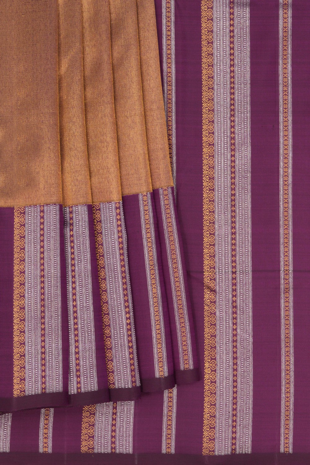 Image of Kanchipuram Dull Gold Saree