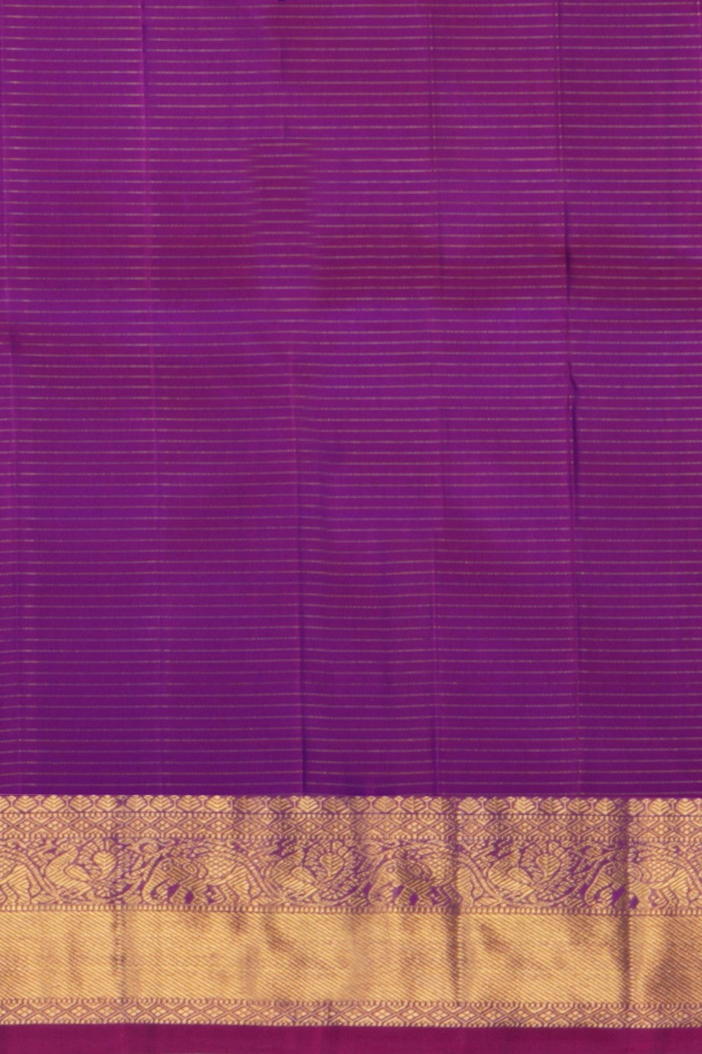 Image of Kanchipuram Silk Kattam Purple Saree