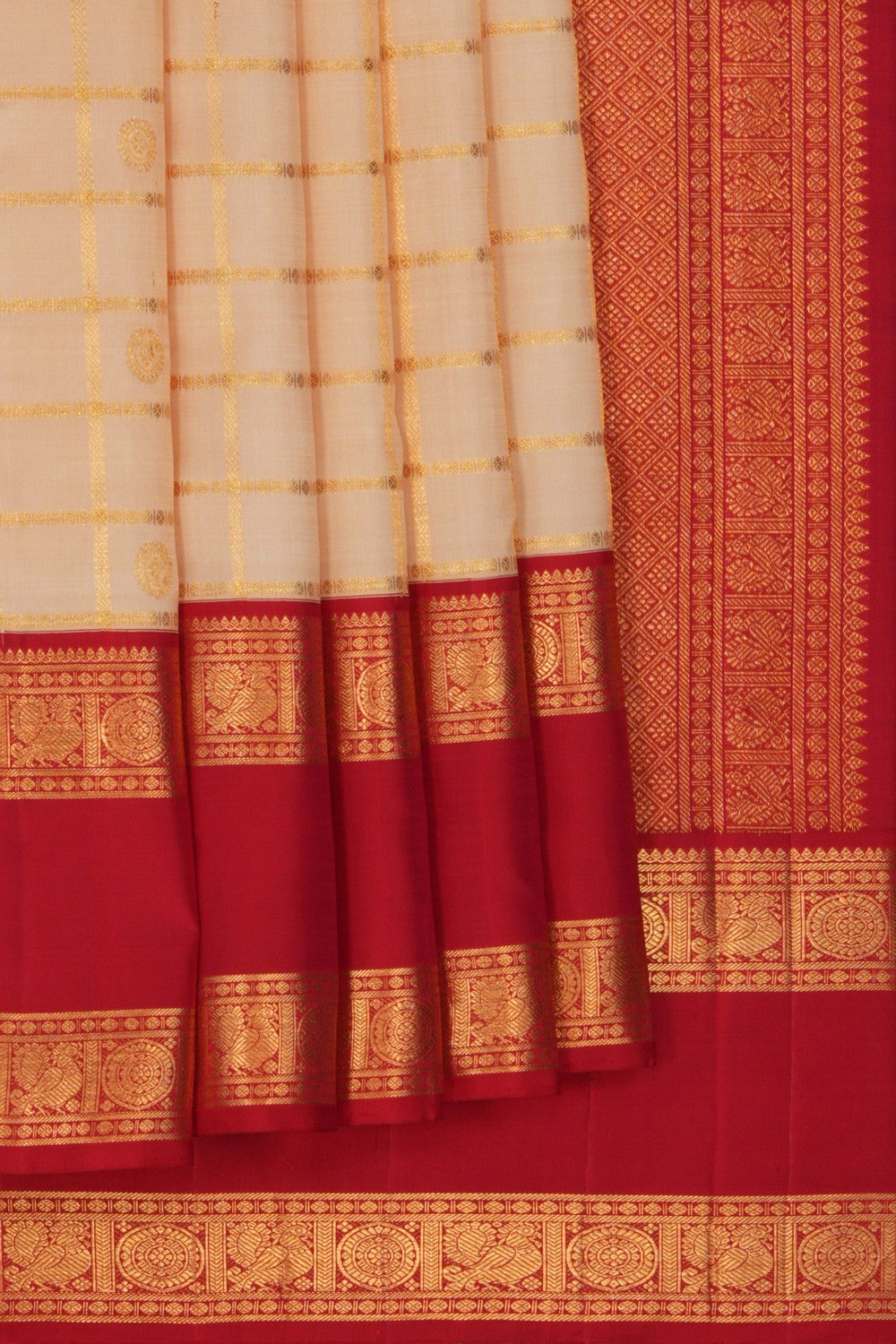 Kanchipuram Silk Beige Saree