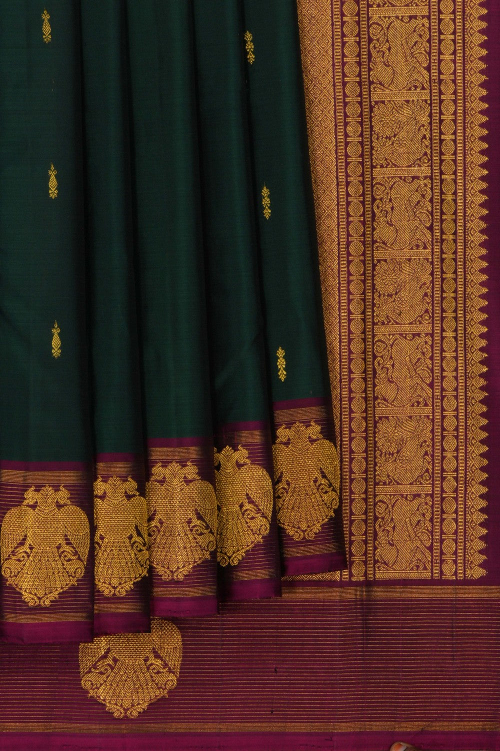 Image of Arani Silk Green Saree