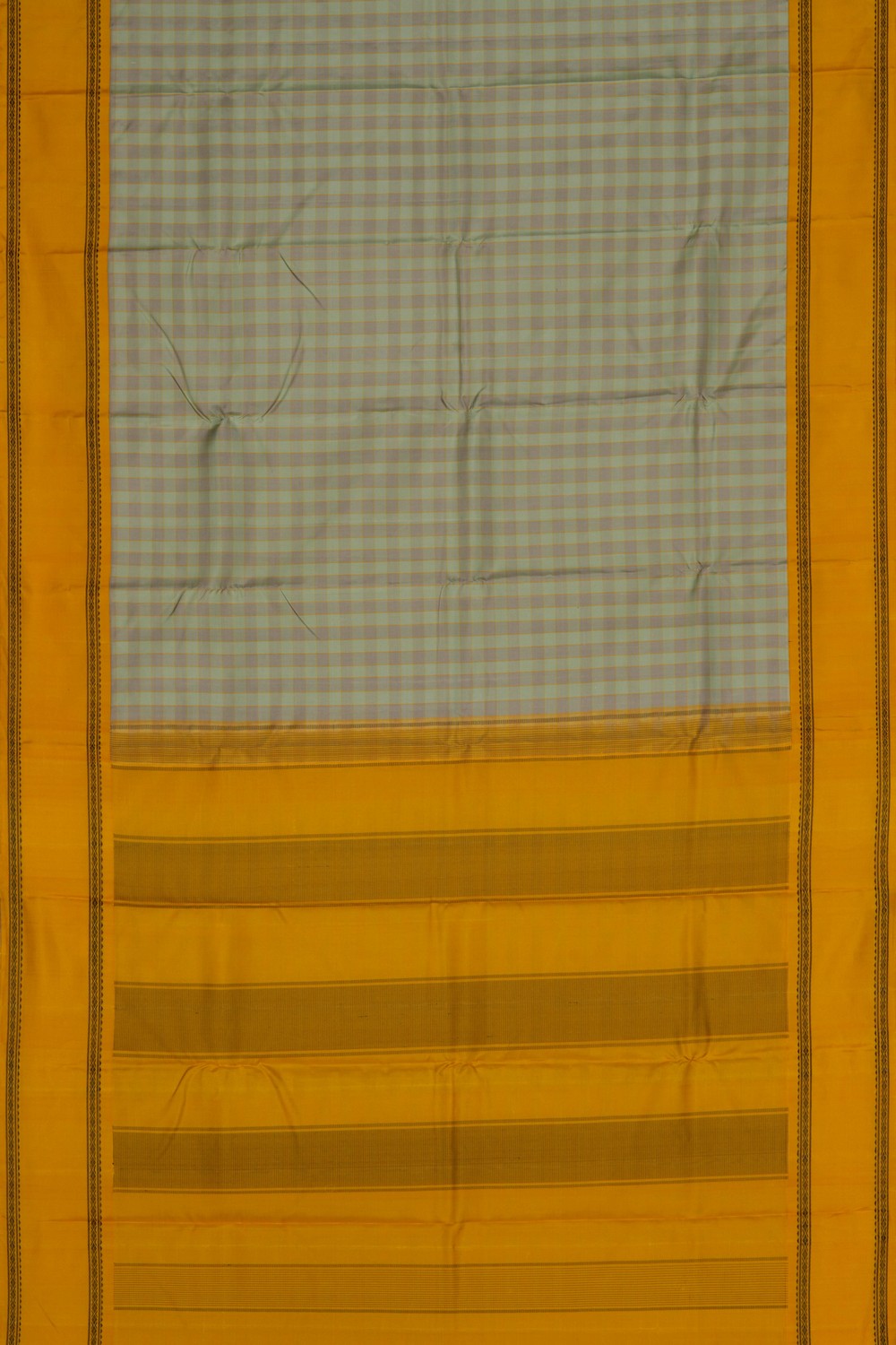 Arani Silk Kattam Sea Green Saree