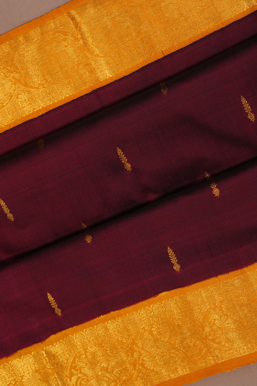 Image of Arani Silk Maroon Saree