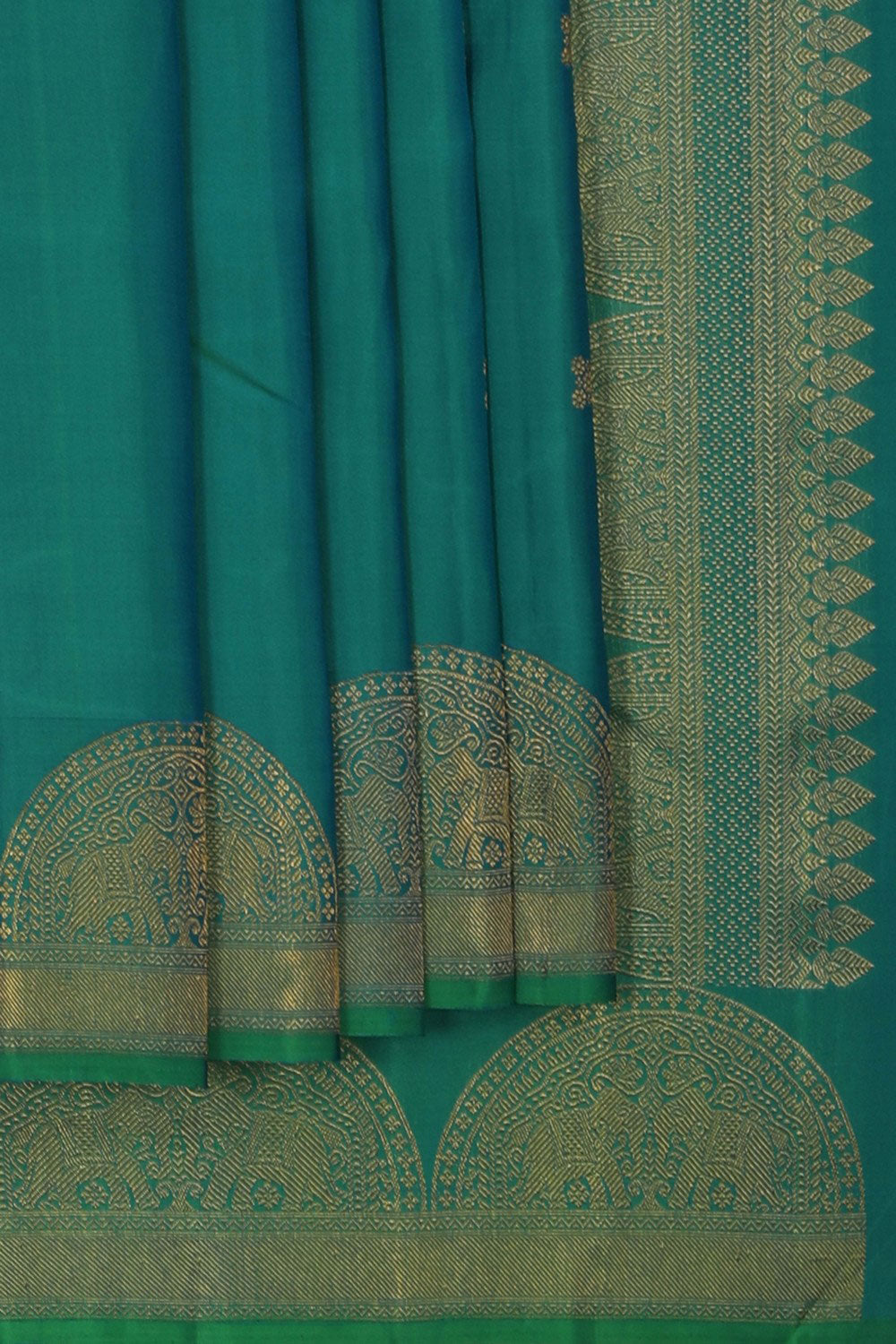 Image of Arani Silk Sea Green Saree